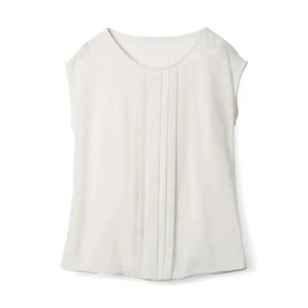 BODEN Pleat Front Top White Shirt Tee WA703‎ Size US 8
